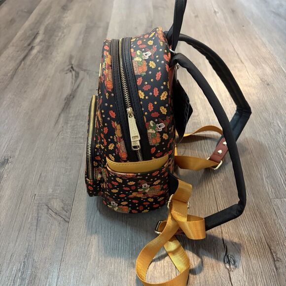 New Loungefly Disney Mickey Mouse and Friends Fall Leaves Mini Backpack Minnie main image 6